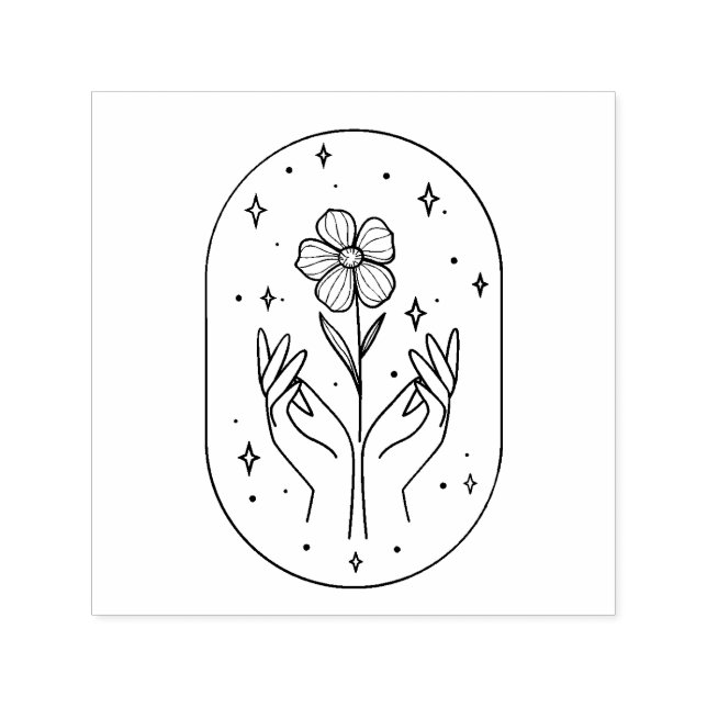Tampon Auto-encreur Fleur (Design)