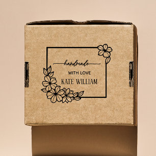 Tampon Auto-encreur Fleur Wreath Handmady par entreprise