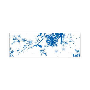 Tampon Auto-encreur Fleurs bleues