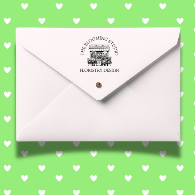 Tampon Auto-encreur Fleurs fraîches thème de la boutique (Fresh Flowers Storefront theme Self-inking Stamp)