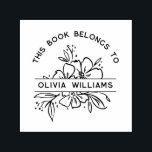 Tampon Auto-encreur Fleurs Modernes Ce Livre Appartient À Nom Personna<br><div class="desc">Fleurs Modernes Ce Livre Appartient À Nom Personnalisé Tampon auto-encreur. Avec des fleurs dessinées à la main et votre nom en typographie sans-serif élégante.</div>