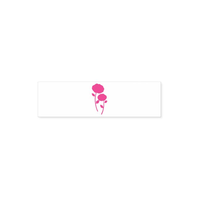 Tampon Auto-encreur Fleurs roses (Design)