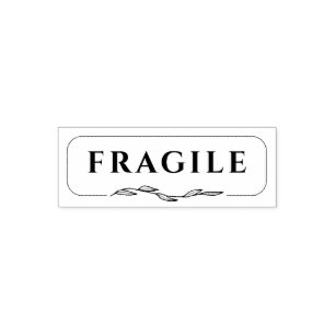 Tampon Auto-encreur FRAGILE Expédition postale Déplacement du cadre bo