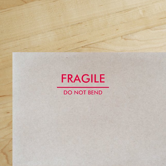 Tampon Auto-encreur Fragile / Ne pas plier Red Bold Mailing ("Everyday is abundantly beautiful." 
Sincerely Best Wishes from Lucky Design World)