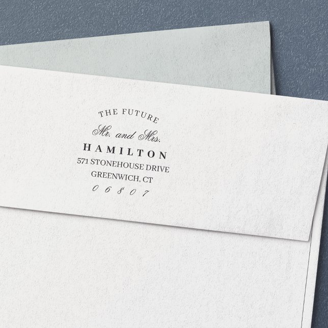 Tampon Auto-encreur Futur, M. et Mme. | Adresse de retour (Créateur téléchargé)