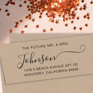 Tampon Auto-encreur Futur M. et Mme Wedding Enregistrer la date