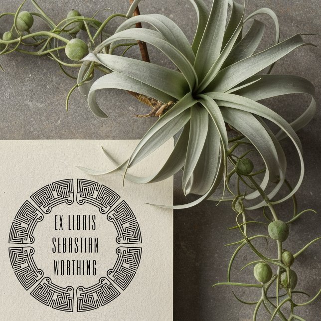 Tampon Auto-encreur Futuristic Maze Custom Ex Libris Stamp (Créateur téléchargé)