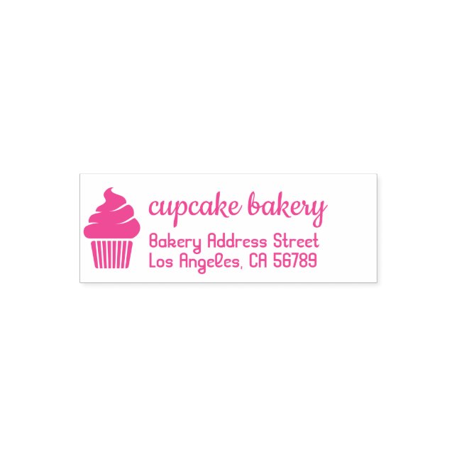 Tampon Auto-encreur Gâteau Simple Logo CupCake (Design)
