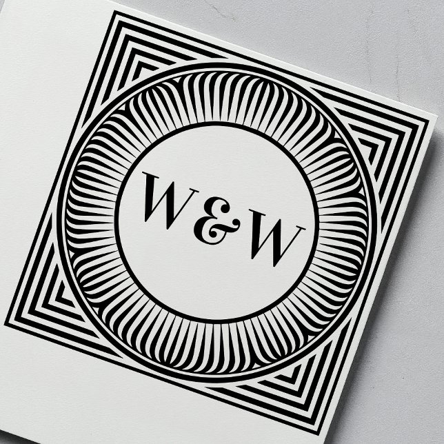 Tampon Auto-encreur Geometric Monogram Self-Inking Stamp (Créateur téléchargé)