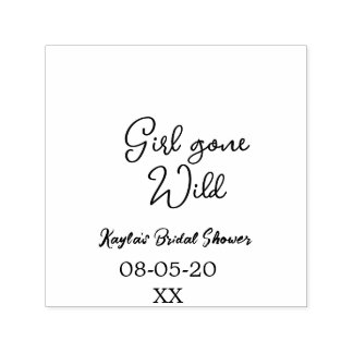 Tampon Auto-encreur Girl gone wild bridal shower name date simple mini