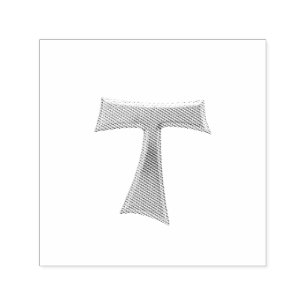Tampon Auto-encreur Golden 3-D Look Franciscan Tau Cross