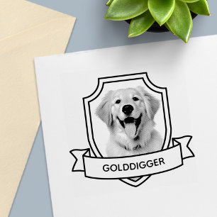 Tampon Auto-encreur Golden Retriever Chien Animal de compagnie photo S