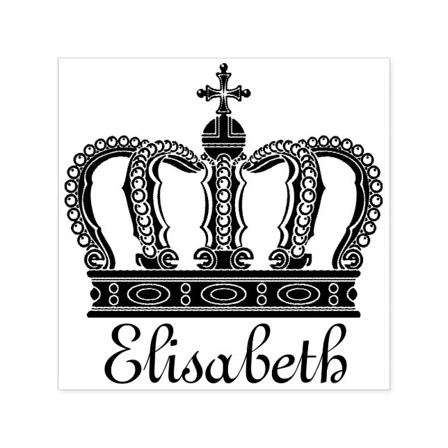 Tampon Auto-encreur Golden Royal Crown I + votre backgr. & idées (Design)