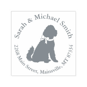 Tampon Auto-encreur Goldendoodle Chien Baby shower sans genre