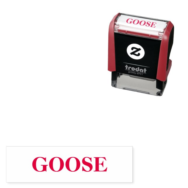 Tampon Auto-encreur Goose Custom Text Self-Inking Stamp for Crafts (En situation)