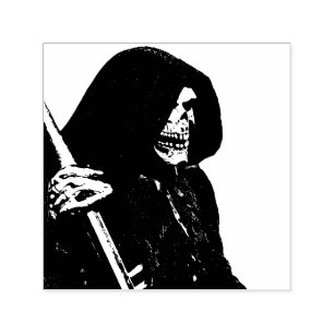 Tampon Auto-encreur Gory Grim Reaper avec Scythe