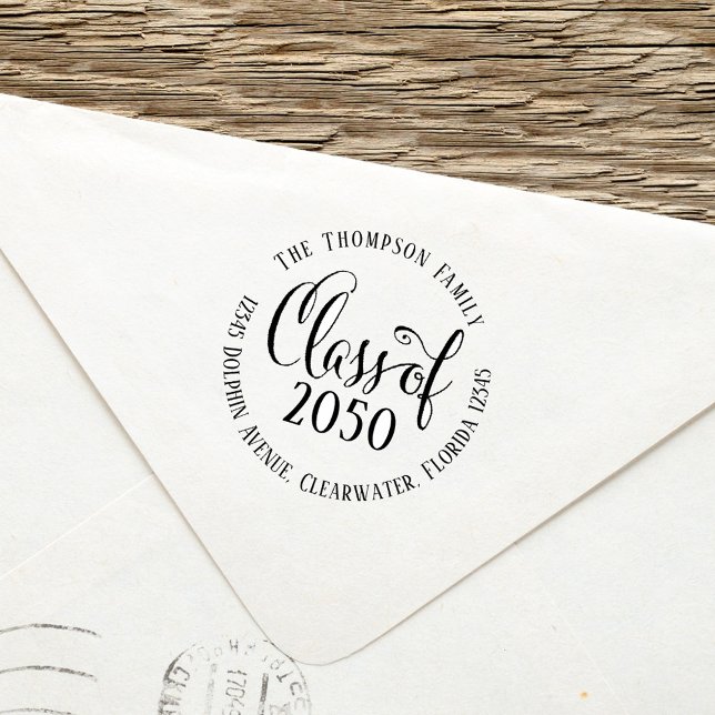 Tampon Auto-encreur Graduation Moderne Simple Classe de retour Adresse (Créateur téléchargé)