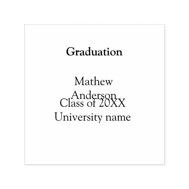 Tampon Auto-encreur Graduation name class of 20XX university name simp (Design)