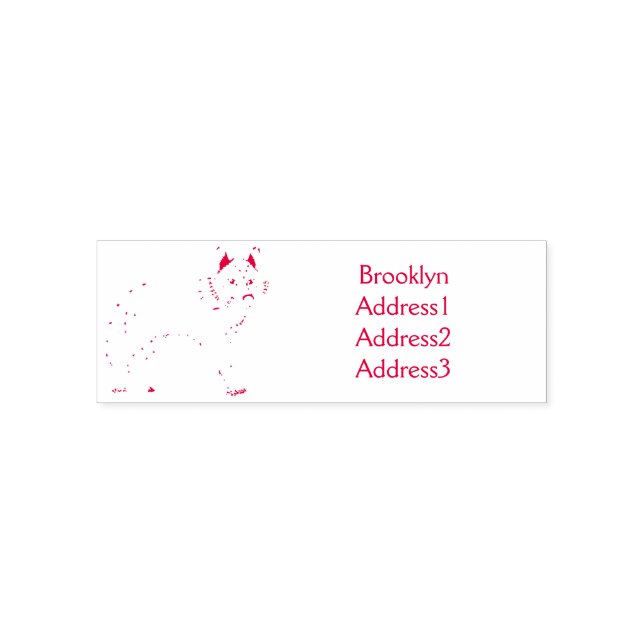 Tampon Auto-encreur Gray wolf with pipe cartoon (Design)