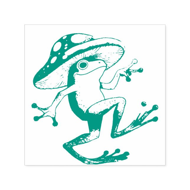 Tampon Auto-encreur Grenouille Champignon                              (Design)