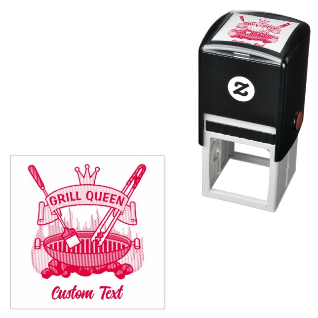 Tampon Auto-encreur Grill Queen (En situation)