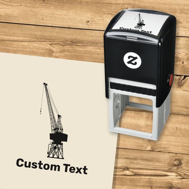 Tampon Auto-encreur Grue du chantier naval (Créateur téléchargé)