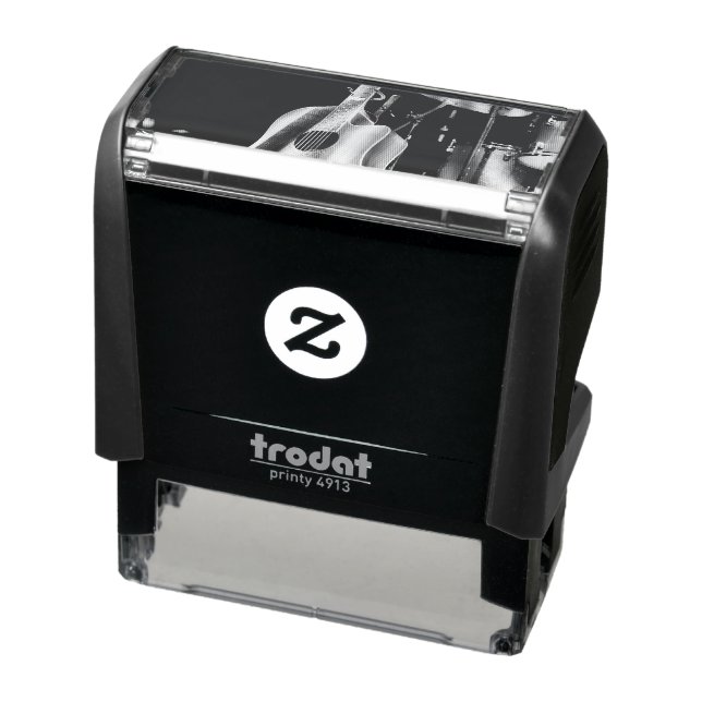 Tampon Auto-encreur Guitare acoustique cool (Produit)