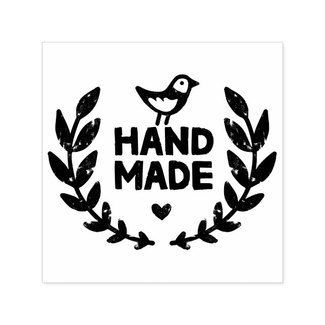 Tampon Auto-encreur Handmade Laurel Wreath Design (Design)