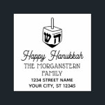 Tampon Auto-encreur Happy Hanoukka Chanukah Dreidel Nom Adresse<br><div class="desc">Happy Hanoukka Chanukah Dreidel Nom de famille Adresse de retour =======</div>