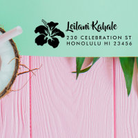Hawaiian Hibiscus Custom Nom & Adresse de retour