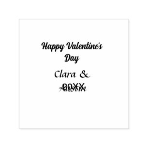 Tampon Auto-encreur Heureuse Sainte-Valentin ajouter nom date simple m
