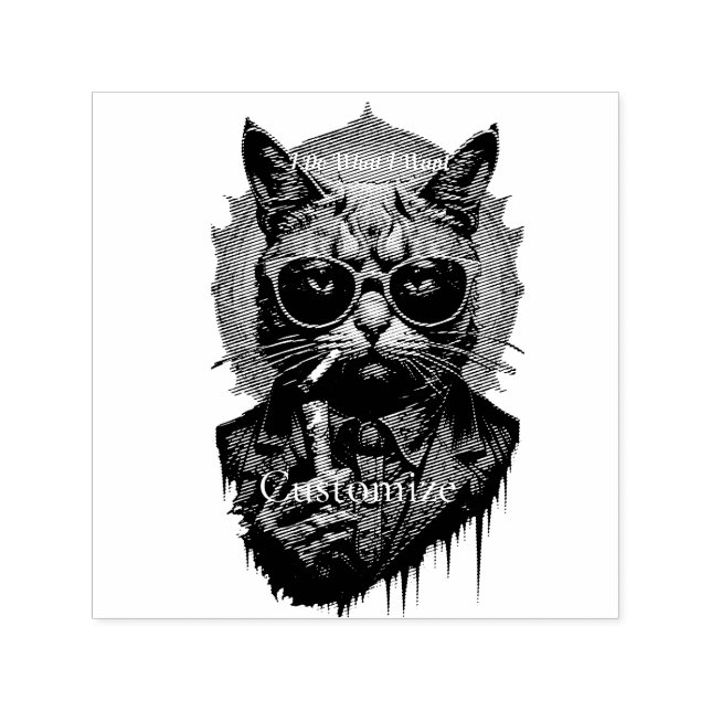 Tampon Auto-encreur Hip Cat cool Thunder_Cove (Design)