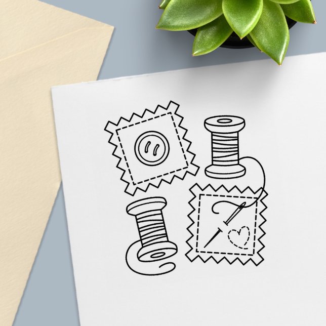 Tampon Auto-encreur Hobby de l'artisanat à coudre - Fil d'aiguille du  (Créateur téléchargé)