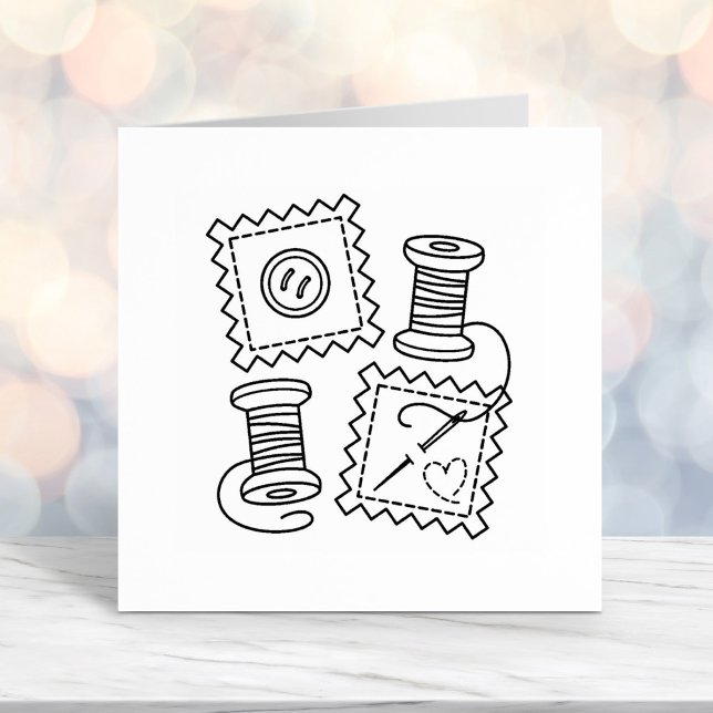 Tampon Auto-encreur Hobby de l'artisanat à coudre - Fil d'aiguille du  (Créateur téléchargé)