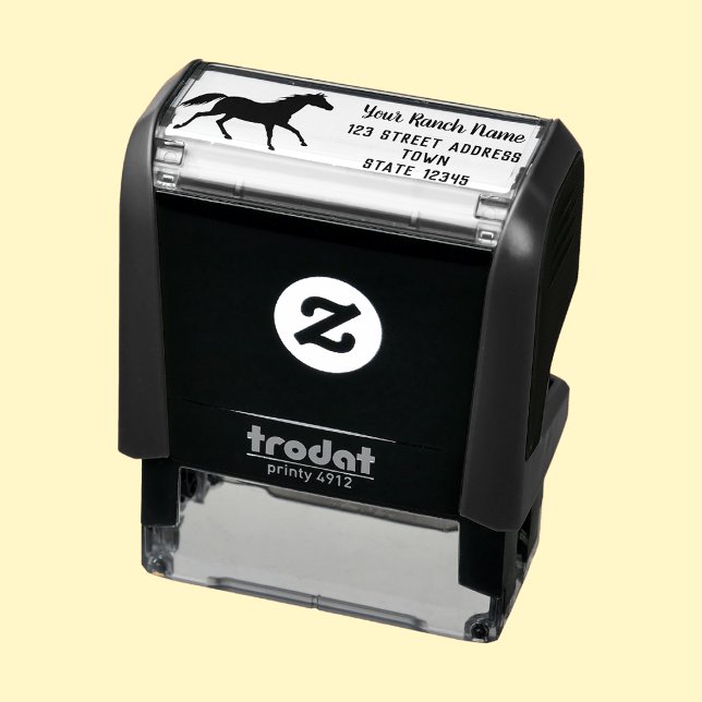 Tampon Auto-encreur Horse Ranch Adresse de retour personnalisée (Créateur téléchargé)