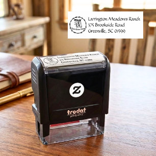 Tampon Auto-encreur Horse Ranch Business Personnalisez avec votre logo