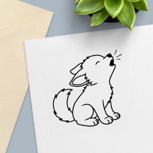 Tampon Auto-encreur Howling Wolf Pup Color Me