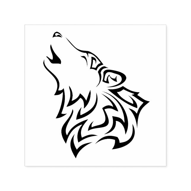 Tampon Auto-encreur Howling Wolf Tribal (Design)