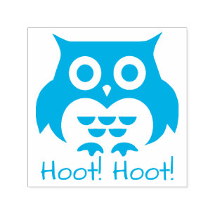 Tampon Auto-encreur Huée de hibou ! Huée !