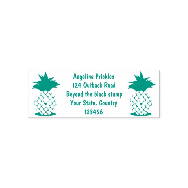Tampon Auto-encreur Illustration d'ananas mignon (Design)