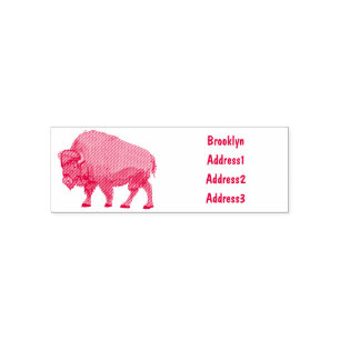 Tampon Auto-encreur Illustration de bison