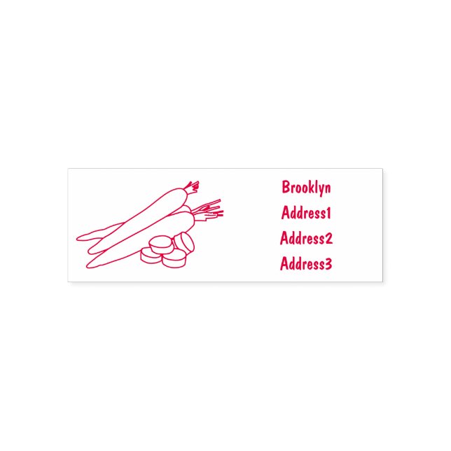 Tampon Auto-encreur Illustration de carotte (Design)