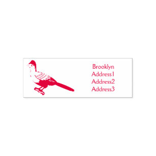 Tampon Auto-encreur Illustration de dessin animé d'oiseau turaco à crê