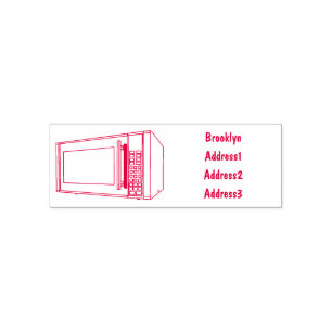 Tampon Auto-encreur Illustration de dessin sur micro-ondes