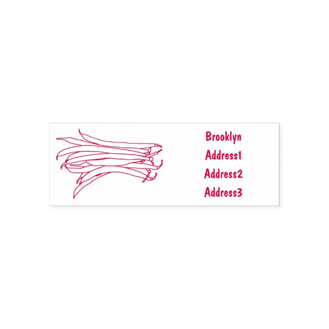 Tampon Auto-encreur Illustration de haricots verts (Design)
