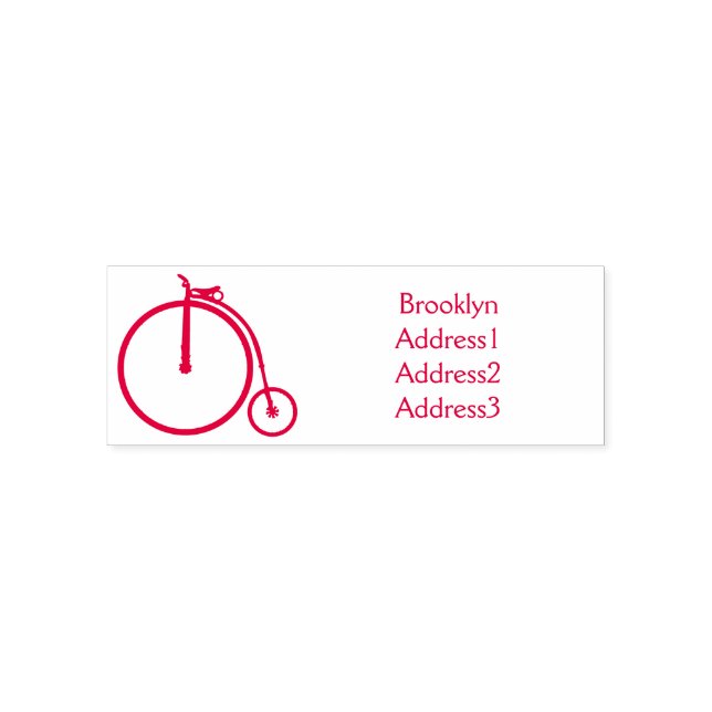 Tampon Auto-encreur Illustration de la bande dessinée de vélo à grande (Design)