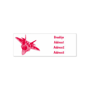 Tampon Auto-encreur Illustration de l'avion de chasse