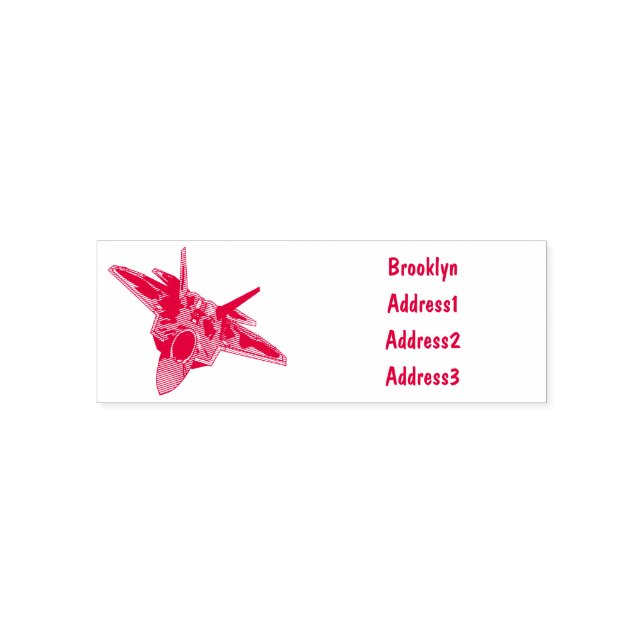 Tampon Auto-encreur Illustration de l'avion de chasse (Design)