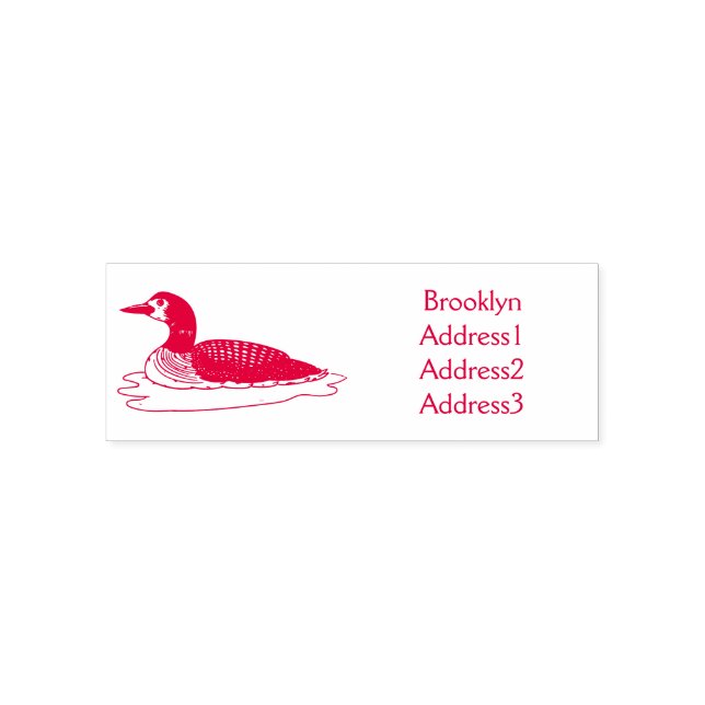 Tampon Auto-encreur Illustration de Loon bird (Design)