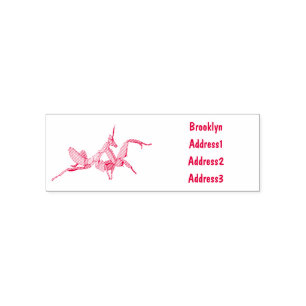 Tampon Auto-encreur Illustration de l'orchidée mante